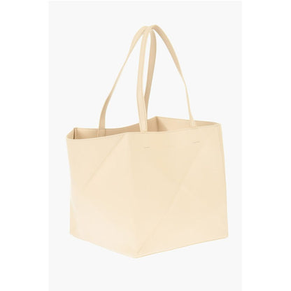 Nanushka Solid Color Faux Leather THE ORIGAMI Tote Bag