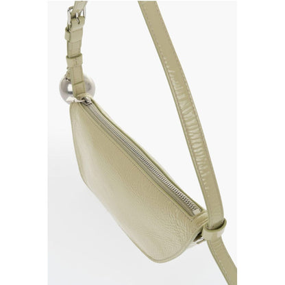 Burberry Patent Leather SHIELD SLING Shoulder Bag with Silver-Tone Ch