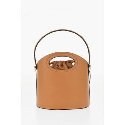 Etro Leather Bucket Bag with Embroidery Flowers