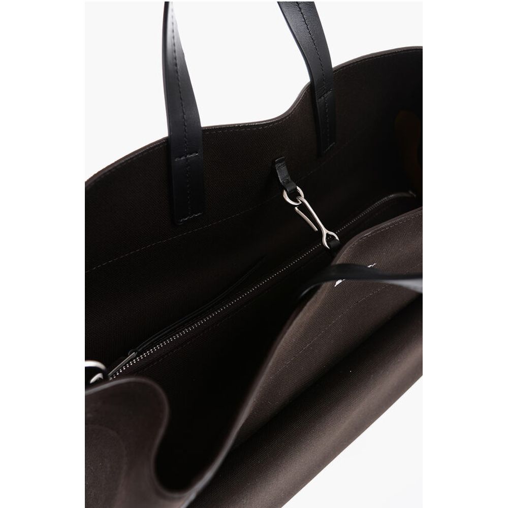 Jil Sander Canvas UTILITY Shopping Bag with Maxi Front Pocket