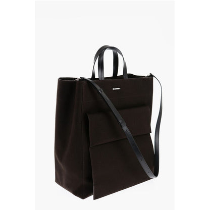 Jil Sander Canvas UTILITY Shopping Bag with Maxi Front Pocket