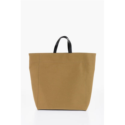 Jil Sander Canvas Shopper Bag with External Pocket