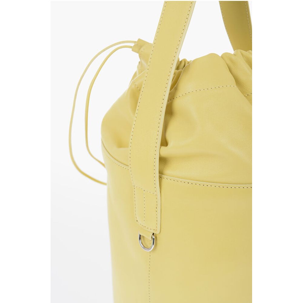 Jil Sander Leather Bucket Bag with Removable Shoulder Strap