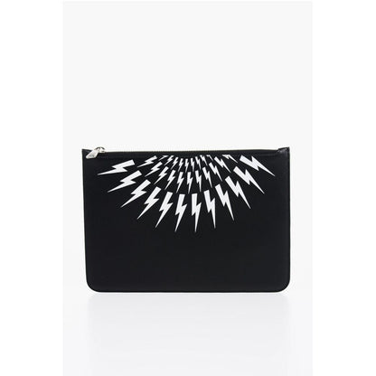 Neil Barrett Leather Pouch with Contrast Print