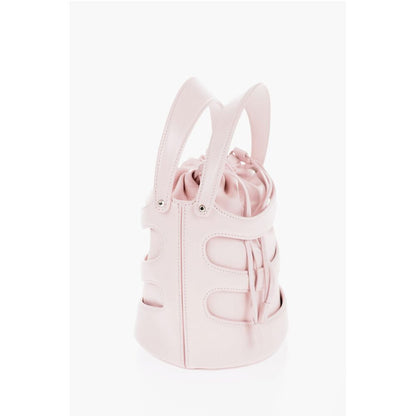 Alexander McQueen Solid Color Leather Bucket Bag
