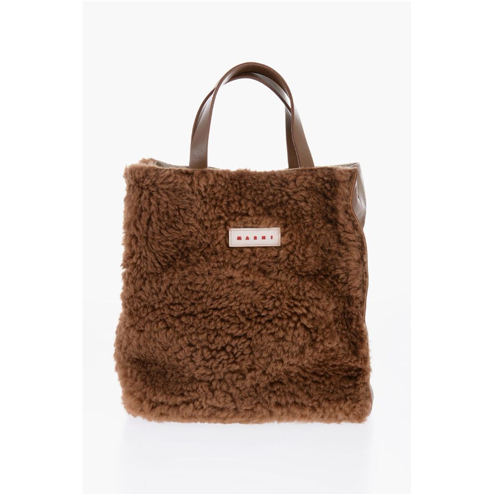 Marni Shearling Detailing MUSEO Mini Tote Bag