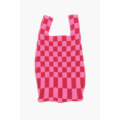 Last Frame Two-Tone Checked Mini Bag with Faux Leather Shoulder Strap
