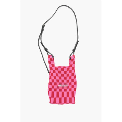 Last Frame Two-Tone Checked Mini Bag with Faux Leather Shoulder Strap