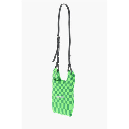 Last Frame Two-Tone Checked Mini Bag with Faux Leather Shoulder Strap