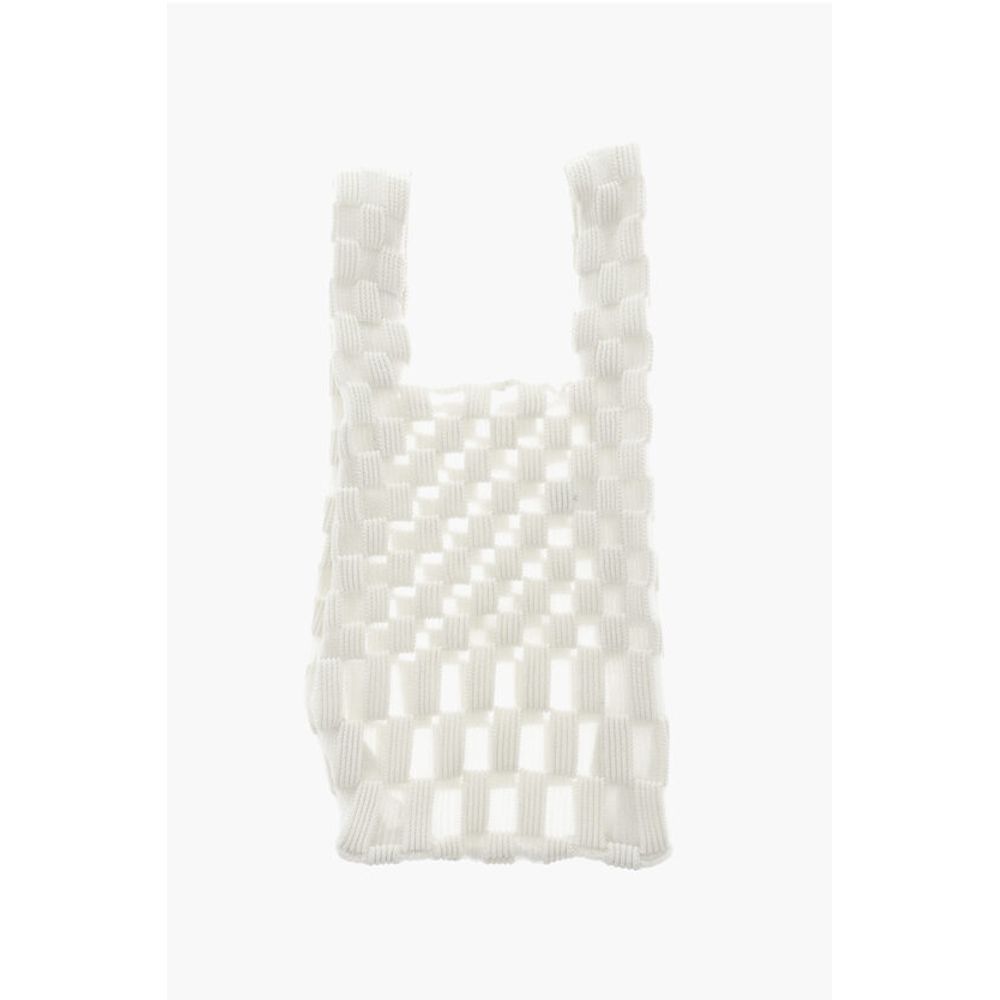 Last Frame Checked Tote Bag with See-Through Details