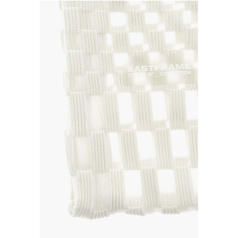 Last Frame Checked Tote Bag with See-Through Details