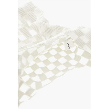 Last Frame Checked Tote Bag with See-Through Details