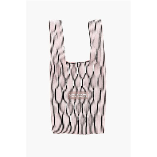 Last Frame Two-Tone Knitted Tote Bag with Cut-Out Details