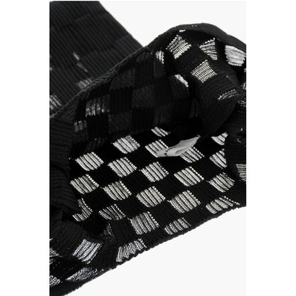 Last Frame Checked Tote Bag with See-Through Details