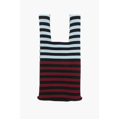 Last Frame Striped Knitted Tote Bag
