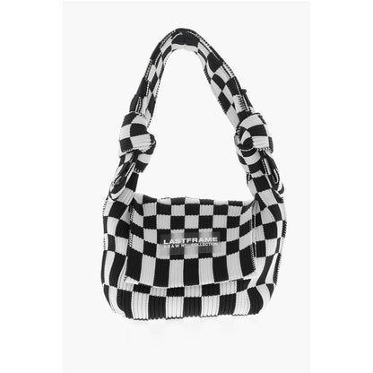 Last Frame Two-Tone Checked Mini Bag with Knotted Handle