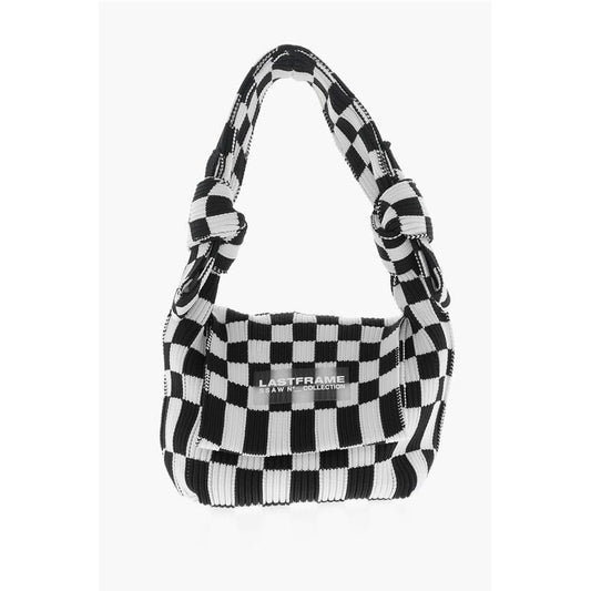 Last Frame Two-Tone Checked Mini Bag with Knotted Handle