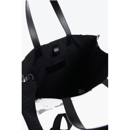 Alexander McQueen Logoed Fabric Tote Bag with Leather Detail