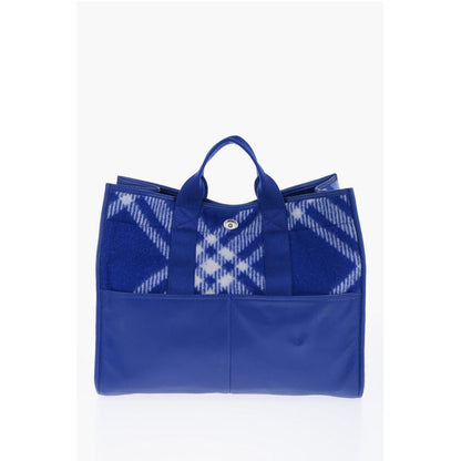 Burberry Wool Jacquard Bag with Outer Pockets