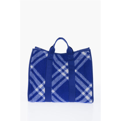 Burberry Wool Jacquard Bag with Outer Pockets