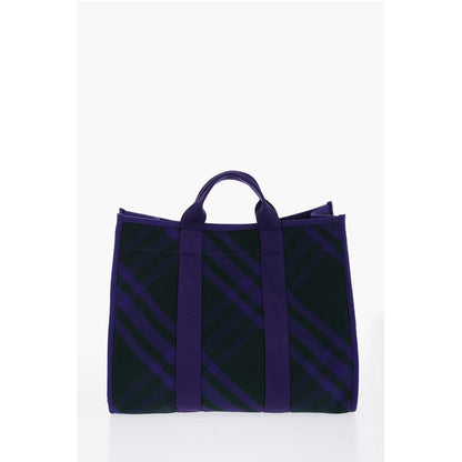 Burberry Checked Shopper Bag with Outer Pockets