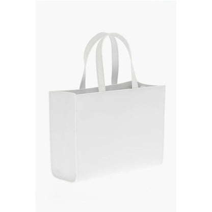 Off-White Leather Printed Tote Bag