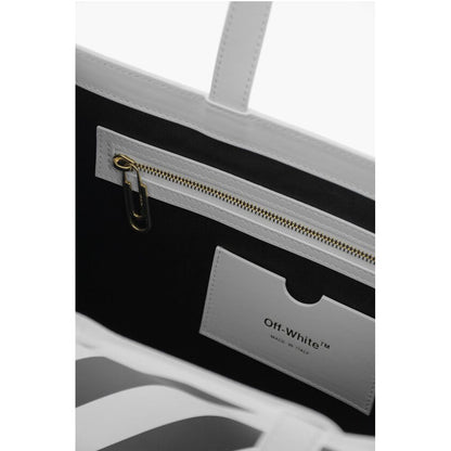Off-White Leather Printed Tote Bag