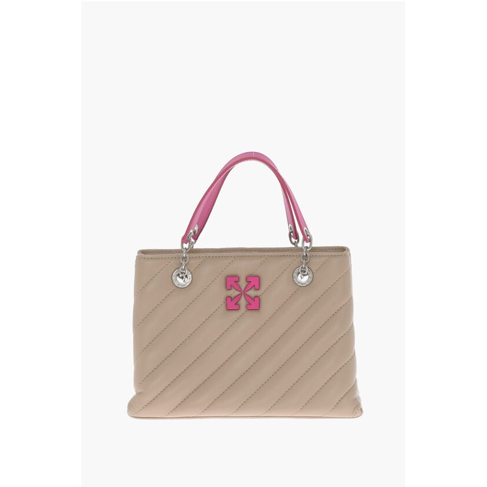Off-White Quilted Leather JACKHAMMER Tote Bag with Contrasting Details