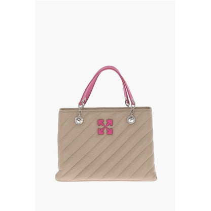 Off-White Quilted Leather JACKHAMMER Tote Bag with Contrasting Details