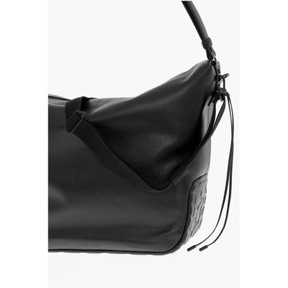 Off-White Solid Color Leather BIKER TIRE Weekend Bag