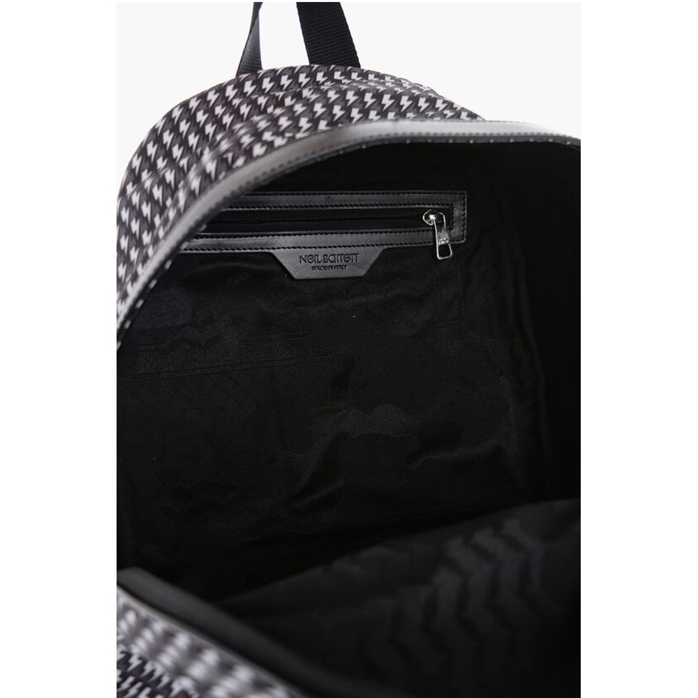 Neil Barrett All-Over Thunderbolt Printed Fabric Backpack