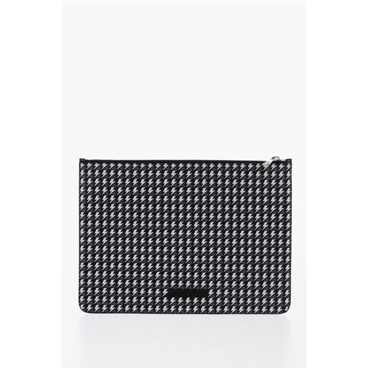 Neil Barrett All-Over Logo Leather Pouch