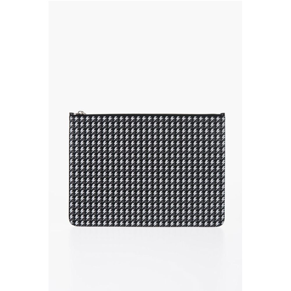 Neil Barrett All-Over Logo Leather Pouch