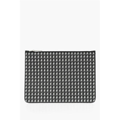Neil Barrett All-Over Logo Leather Pouch