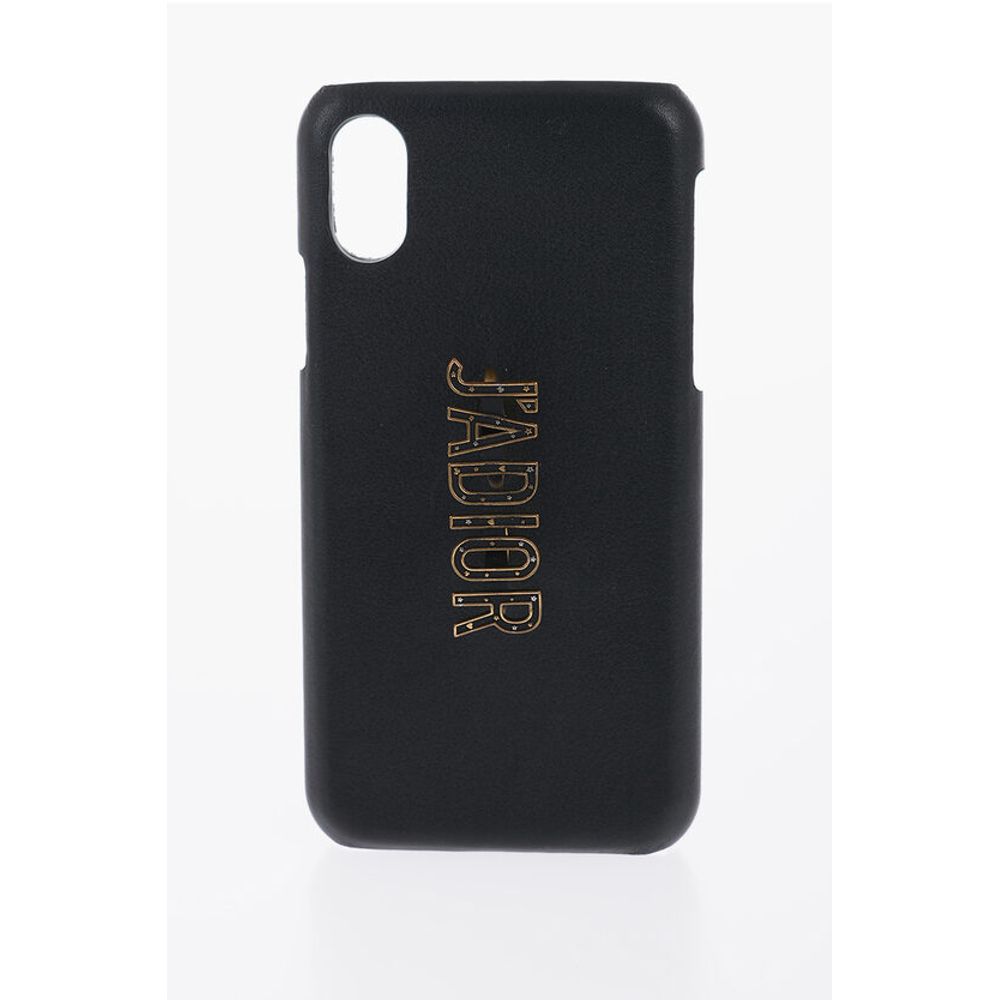 Dior Leather Iphone X/XS J'ADIOR Case with Metal Detail