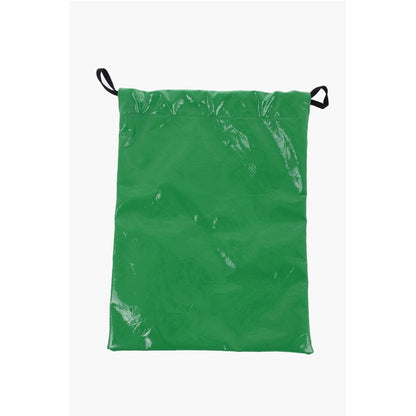 Bottega Veneta Creased Leather BADGE Drawstring Bag with Engraved Logo