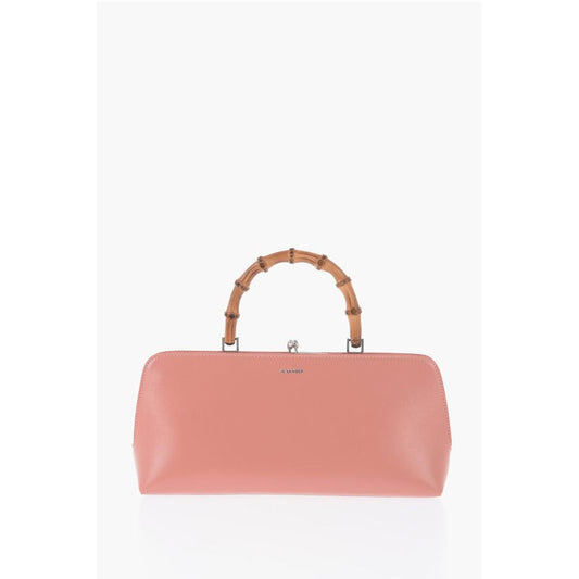 Jil Sander Leather Handbag With Bamboo Handle