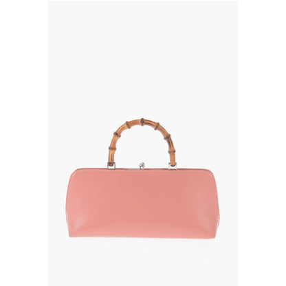 Jil Sander Leather Handbag With Bamboo Handle
