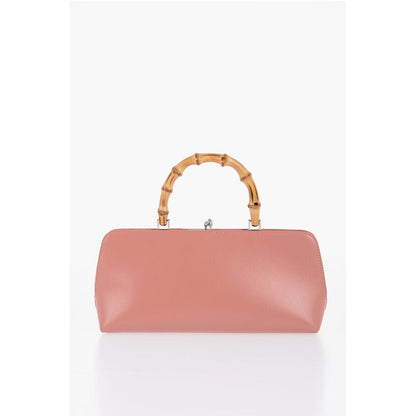 Jil Sander Leather Handbag With Bamboo Handle