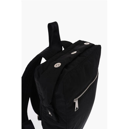 Bottega Veneta Solid Color Backpack with Zip and Snap Buttons Closure