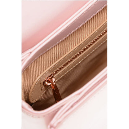 Moschino LOVE Quilted Faux Leather Metallic Effect Shoulder Bag with