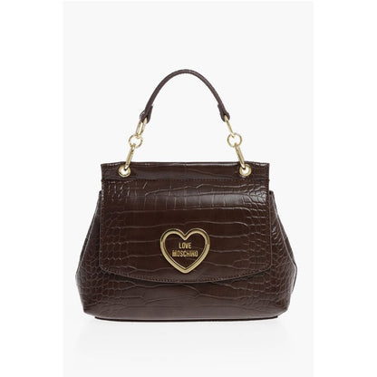 Moschino LOVE Faux Leather Bag with Golden Details and Removable Shou