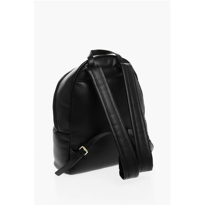 Moschino LOVE Faux Leather Backpack with Metal Heart