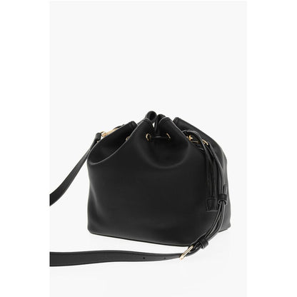 Moschino LOVE Faux Leather Bucket Bag with Golden Maxi Logo