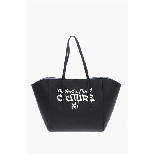 Versace JEANS COUTURE Textured Faux Leather Maxi Tote bag with Clout