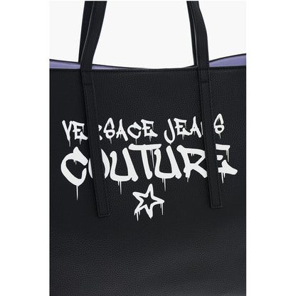 Versace JEANS COUTURE Textured Faux Leather Maxi Tote bag with Clout