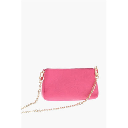 Moschino LOVE Textured Leather Shoulder Bag with Graffiti Logo-Print