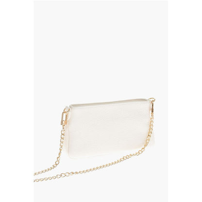 Moschino LOVE Textured Leather Shoulder Bag with Logo-Print