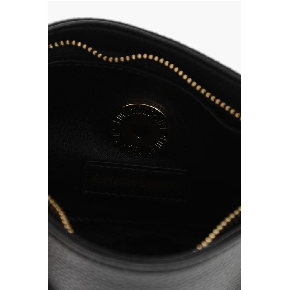Moschino LOVE Textured Leather Shoulder Bag with Graffiti-Print