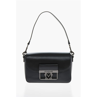 Moschino LOVE Faux Leather Bag with Silver-Effect Closure